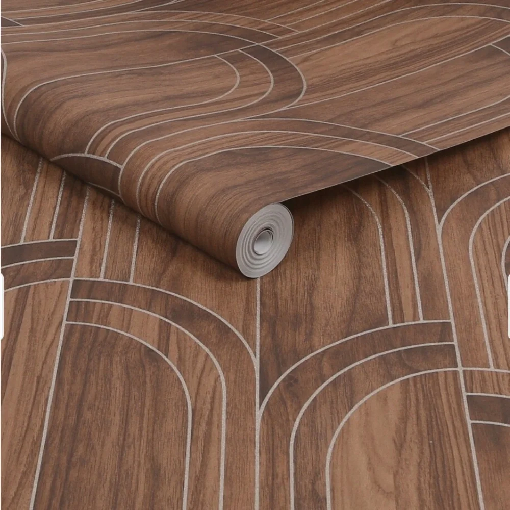 New Modella Wood Walnut Paste the Wall Wallpaper - 2 rolls